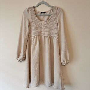 Elegant Cream Midi Dress